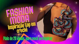 top cropped em crochê.mais de 20 ideias em top cropped em  crochê.moda crochê.