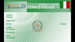 Request of Codice Fiscal Italian - English version