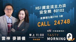 HSI資金流主力淡 安全熊 60102 金價發力超2700 S金CALL 24748｜雷神 麥穎儀｜Tasty Morning Q 2024-12-11