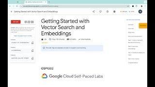Getting Started with Vector Search and Embeddings | #qwiklabs | #GSP1202 | [With Explanation️]