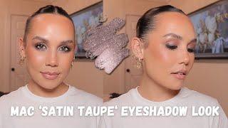 mac 'satin taupe' eyeshadow look