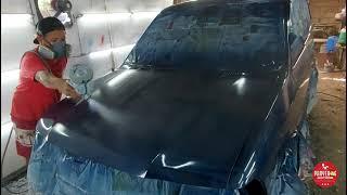 TOYOTA REVO BODY PAINTING, basic process on washover.