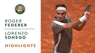 Roger Federer vs Lorenzo Sonego - Round 1 Highlights | Roland-Garros 2019