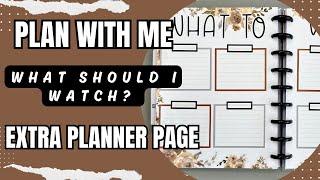 Plan With Me [What to Watch Page]