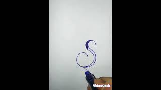 Write 'S' In Calligraphy||Different Arts by K.S||2023||#shorts#youtubeshorts #calligraphy