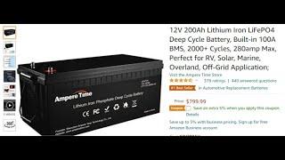 Ampere Time LIFPO4 200AH Off Grid Battery 3 Month Review