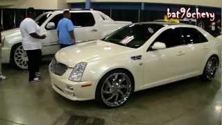 Pearl White Cadillac STS on 22" Forgiatos Chrome Wheels - 1080p HD