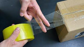 Use 2 fingers to cut off the tape. Faster than scissors, Learn this little trick， Life Hacks，tips