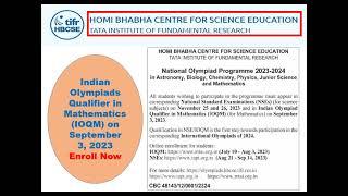 Indian Olympiads Qualifier in Mathematics (IOQM) on September 3, 2023 (Enroll Now)