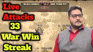 Live War Attacks |War win streak :33  | Base VISITING | War Attacks #coc #coclive #Warattacks