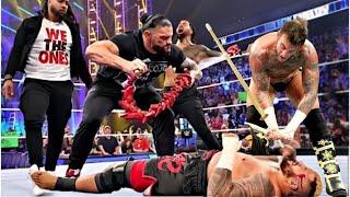 WWE Nov 28 2024 Roman Reigns and CM Punk Attacks Solo Sikoa and THe New Bloodline So Bad