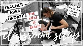 TEACHER AREA & DIY STANDING DESK | Classroom Setup 2019 Part 2 | High School Teacher