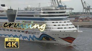 Hamburg, AIDAluna and AIDAsol leave the Port of Hamburg - Germany 4K Travel Channel