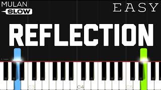 Mulan - Reflection | SLOW EASY Piano Tutorial