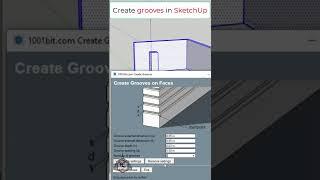 Sketchup tutorial parametric | Create horizontal grooves in SketchUp with just one click #short