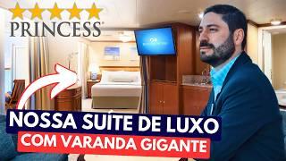 POR DENTRO DE SUÍTE DE LUXO DE CRUZEIRO PRINCESS CRUISES! Como é a cabine do Diamond Princess?