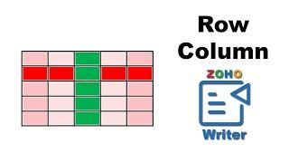 How to insert row and column in Zoho Writer