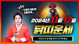 닭띠2024년 하반기 11월 12월 닭띠운세다툼X이별수 조심! 사람과의 관계를 항상 먼저 생각하세요! 닭띠 분들 미리 보고 준비해서 대박나세요[울산점집 용한점집 백석암]