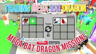 Trading My MEGA BAT DRAGON In *RICH* ADOPT ME SERVERS!