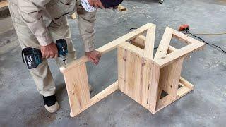 Amazing Reusable Wood Project - How To Build A Smart Ladder Chair Easily To Using In The Family