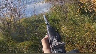 Осенняя охота на уток.  Оружие Вепрь Молот ВПО 205 Autumn duck hunting Weapon Vepr Hammer VPO 205