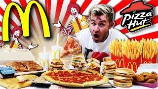 THE ULTIMATE McPIZZA FAST FOOD CHALLENGE! (15,000+ CALORIES)