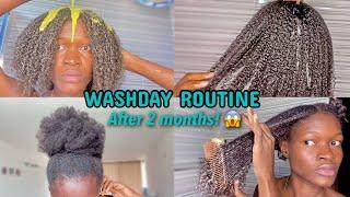 My  4b/4c NATURAL HAIR WASHDAY ROUTINE after 2 months of protective style