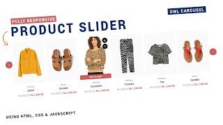 RESPONSIVE PRODUCT SLIDER USING HTML, CSS & JAVASCRIPT | E-COMMERCE PRODUCT SLIDER | OWL CAROUSEL