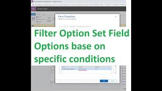 How to filter Option Set Field options based on form