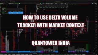 HOW TO USE DELTA VOLUME TRACKER WITH MARKET CONTEXT | QUANTOWER INDIA