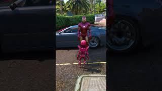 GTA V - Giving Ironman and His Baby a Monster Bike  #shorts