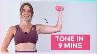 Tone Your Arms Workout - With Weights (QUICK + INTENSE)