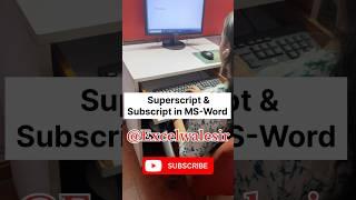 Superscript & Subscript in MS-Word #excelwalesir #computertips #mswordtricks #ytshorts #msword