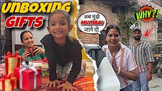 Khushi Akeli kyun chali gyi Mumbai ?Jiya ne kari apne Gifts ki Unboxing || Priya jeet vlogs #family