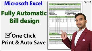 How to create GST tax invoice in Excel, One Click Auto Print And Auto Save for Limited Company
