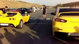 Lotus 3.6 L atmo vs Evo X drag