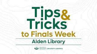 Tips & Tricks to Finals Week