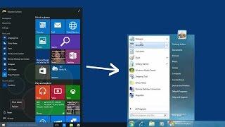 how to change start menu windows 10 to classic view