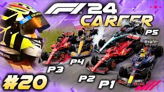 F1 24 CAREER MODE Part 20: FIVE Cars into ONE Corner for the LEAD will never end well...