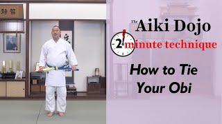 How to Tie Your Obi - The Aiki Dojo 2 Minute Technique #aikido #aikidocenterla