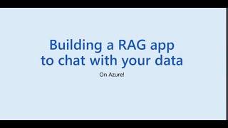 Pamela Fox: Building a RAG app to chat with your data