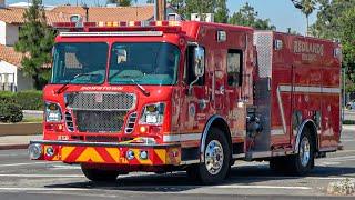 Redlands Fire Dept. Medic Engine 261 Responding