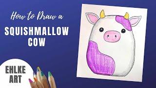 How to DRAW a SQUISHMALLOW Cow