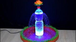 How to make Tabletop Fountain with plastic bottle and Led very easy and fast / DIY