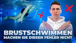 Wichtige Fehler beim Brustschwimmen