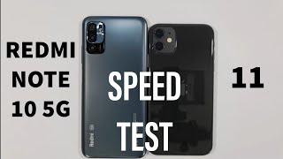 Xiaomi Redmi Note 10 5G vs Iphone 11 Speed Test