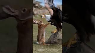 Rabbit vs Eagle #rabbit #eagle #eagles #naturelovers #nature #wildlife #viralvideo #animals #shorts