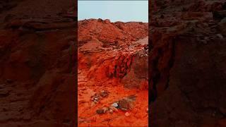 raining blood  red beach in Iran, Hormoz. #trip #traveldestination #shorts