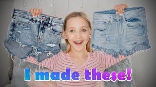 DIY Distressed Jean Shorts!!: Boredom Busters with Lilly K! 