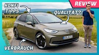 Erste Fahrt im VW ID.3 Facelift 2023: Verbrauch, Qualität, Assistenten & Konfigurations-Tipps!